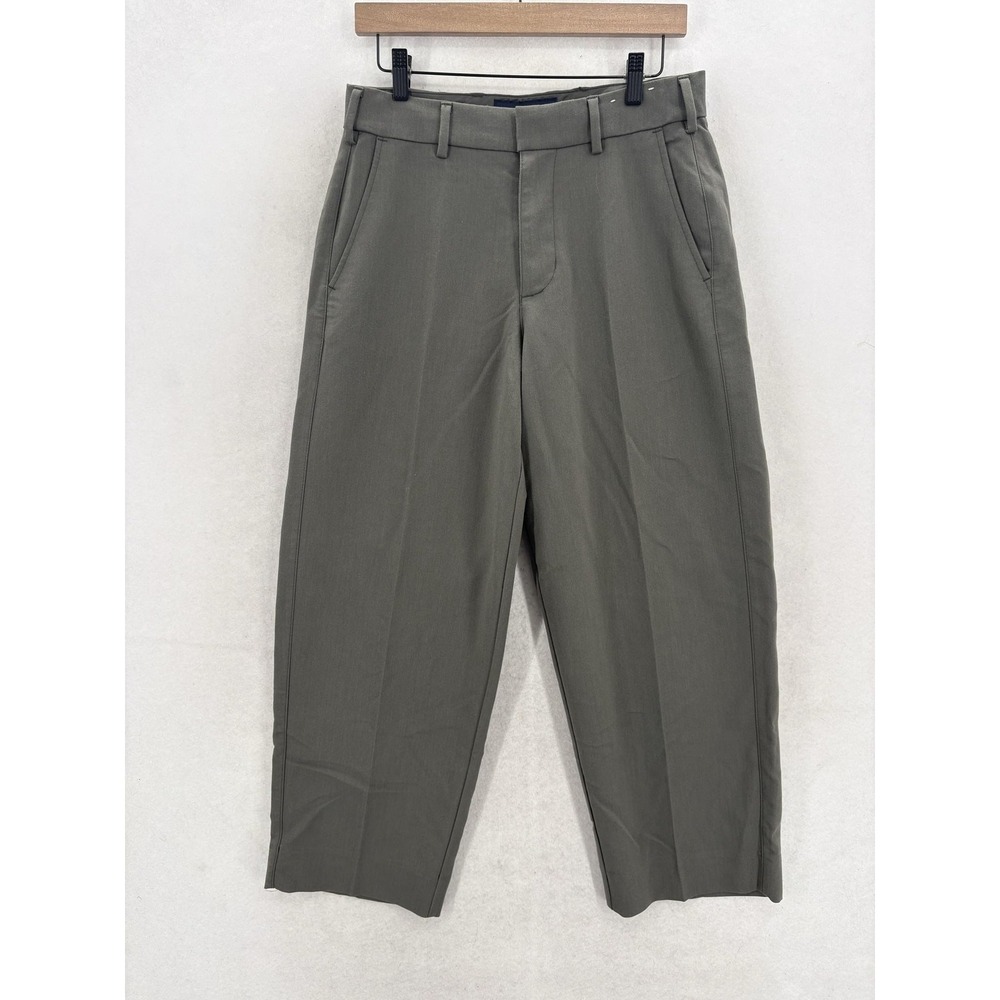 Abercrombie & Fitch Dress Pants Mens 30x30 Green Baggy Trouser Stretch Casual